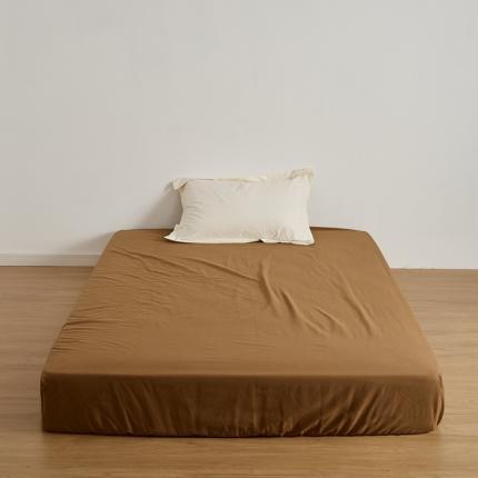 8小时 2022新款全棉磨毛四件套单品系列-单品床笠 金属咖