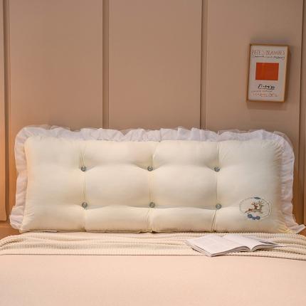 91家纺网 家纺一手货源 找家纺 （总）一兰 2022新款韩式公主风刺绣床靠背-一鹿有你