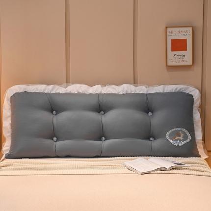 91家纺网 家纺一手货源 找家纺 （总）一兰 2022新款韩式公主风刺绣床靠背-一鹿有你