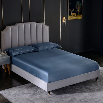 91家纺网 家纺一手货源 找家纺 80支埃及长绒棉时尚绣床笠四件套全棉单件床笠