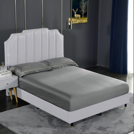 91家纺网 家纺一手货源 找家纺 80支埃及长绒棉时尚绣床笠四件套全棉单件床笠