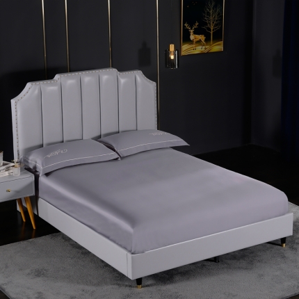 91家纺网 家纺一手货源 找家纺 80支埃及长绒棉时尚绣床笠四件套全棉单件床笠