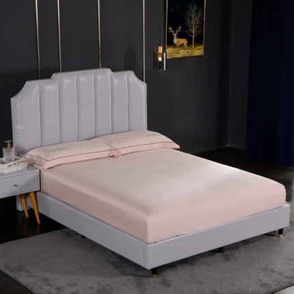 91家纺网 家纺一手货源 找家纺 80支埃及长绒棉时尚绣床笠四件套全棉单件床笠