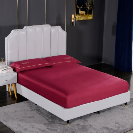 91家纺网 家纺一手货源 找家纺 80支埃及长绒棉时尚绣床笠四件套全棉单件床笠