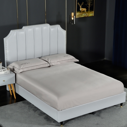 91家纺网 家纺一手货源 找家纺 80支埃及长绒棉时尚绣床笠四件套全棉单件床笠