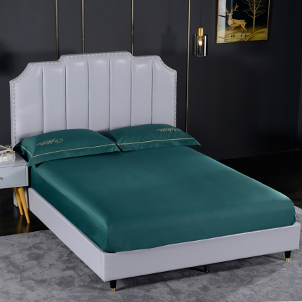 91家纺网 家纺一手货源 找家纺 80支埃及长绒棉时尚绣床笠四件套全棉单件床笠