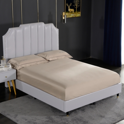 91家纺网 家纺一手货源 找家纺 80支埃及长绒棉时尚绣床笠四件套全棉单件床笠