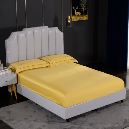 91家纺网 家纺一手货源 找家纺 80支埃及长绒棉时尚绣床笠四件套全棉单件床笠