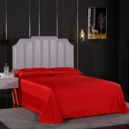 91家纺网 家纺一手货源 找家纺 80支长绒棉时尚绣床单四件套全棉单件床单