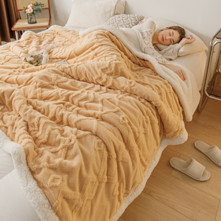 91家纺网 家纺一手货源 找家纺 （总）简爱-2025加厚塔芙绒羊羔绒盖毯毛毯舒棉绒