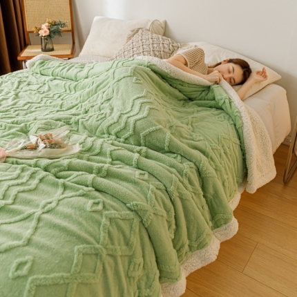 91家纺网 家纺一手货源 找家纺 （总）简爱-2025加厚塔芙绒羊羔绒盖毯毛毯舒棉绒