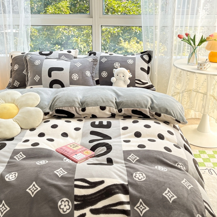 91家纺网 家纺一手货源 找家纺 2022慕尚高克重田园风牛奶绒系列单被套 杜比