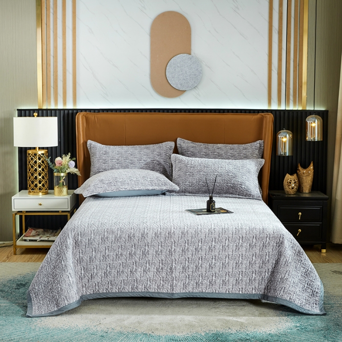 91家纺网 家纺一手货源 找家纺 佳梦家纺2022新款脏脏色织牛奶绒盖毯 脏脏-中灰