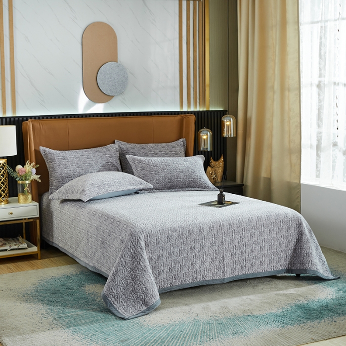 91家纺网 家纺一手货源 找家纺 佳梦家纺2022新款脏脏色织牛奶绒盖毯 脏脏-中灰