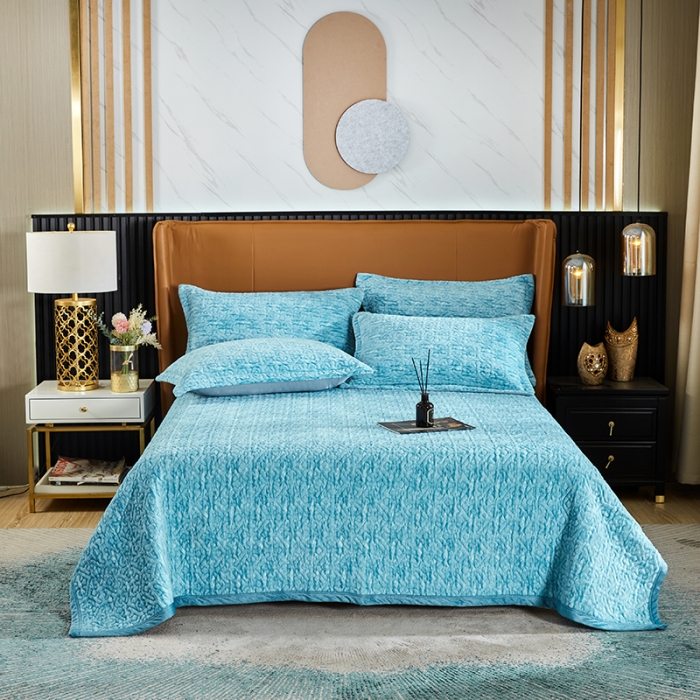 91家纺网 家纺一手货源 找家纺 佳梦家纺2022新款脏脏色织牛奶绒盖毯 脏脏-中蓝