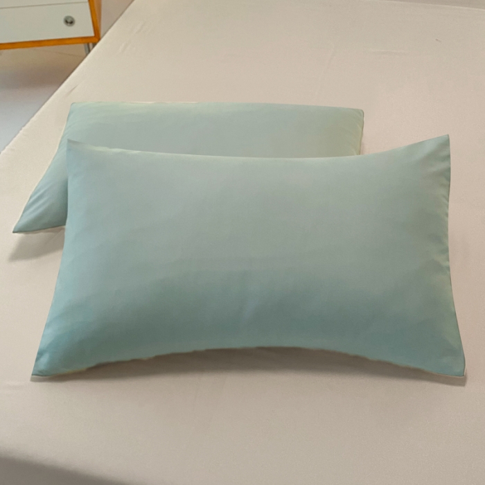 91家纺网 家纺一手货源 找家纺 米瑞娜2022新款纯色磨毛双拼四件套 抹茶卡其