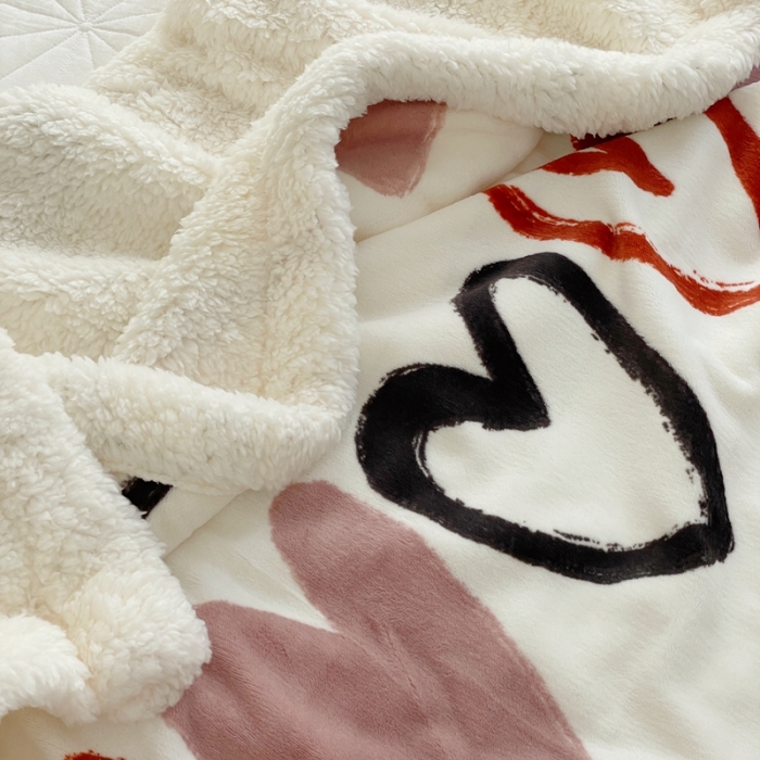 91家纺网 家纺一手货源 找家纺 （总）时年 2022新款牛奶绒拼羊羔绒毯