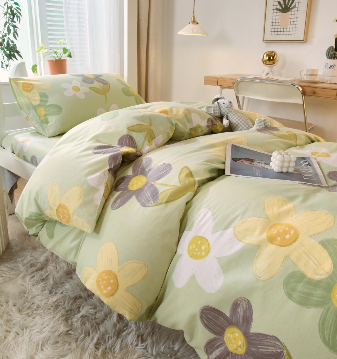 91家纺网 家纺一手货源 找家纺 金鑫汇 2022新款网红直播爆款一字绣工艺小号三件套五彩缤纷