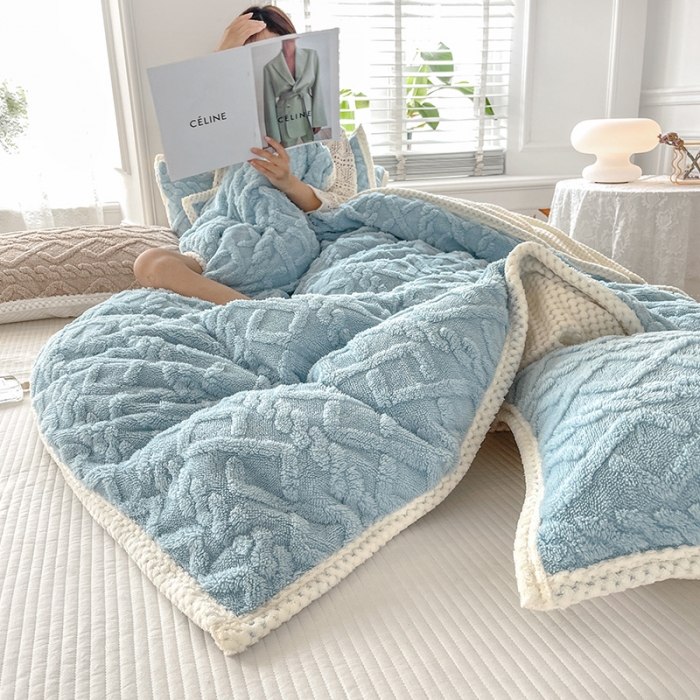 91家纺网 家纺一手货源 找家纺 （总）新月家纺 2022新款塔芙绒多功能被套毯