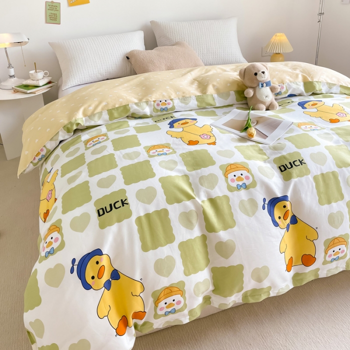 91家纺网 家纺一手货源 找家纺 绵庭 2022年秋冬全棉12868单品被套 萌趣鸭