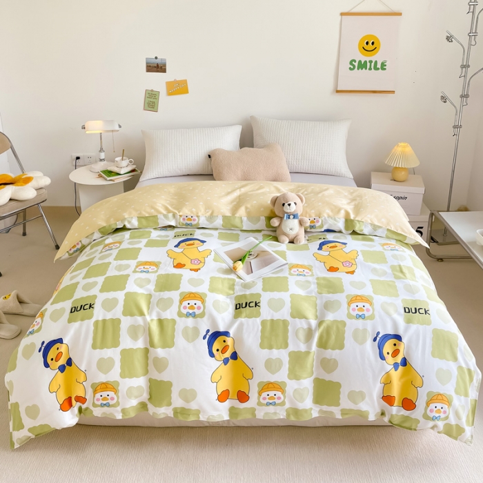 91家纺网 家纺一手货源 找家纺 绵庭 2022年秋冬全棉12868单品被套 萌趣鸭