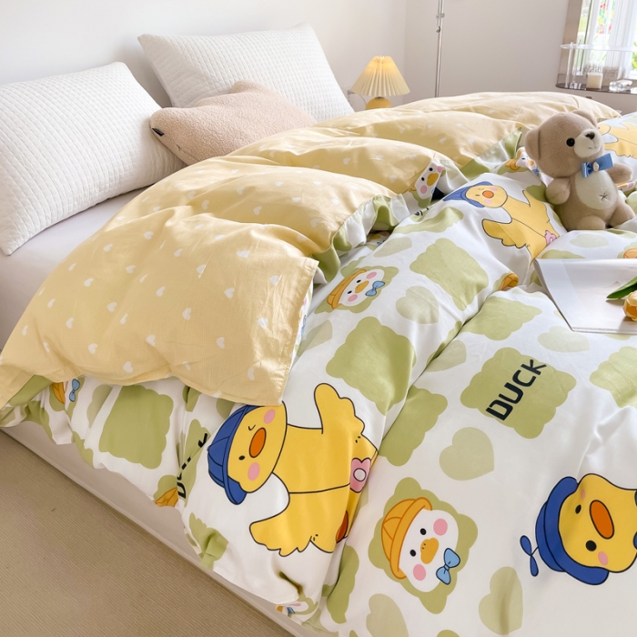 91家纺网 家纺一手货源 找家纺 绵庭 2022年秋冬全棉12868单品被套 萌趣鸭