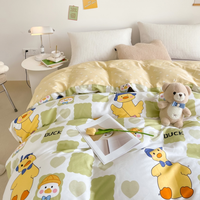 91家纺网 家纺一手货源 找家纺 绵庭 2022年秋冬全棉12868单品被套 萌趣鸭