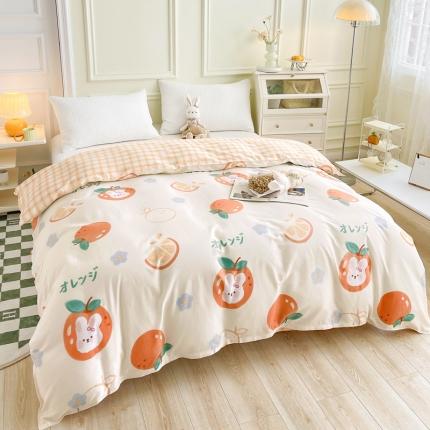 绵庭 2022年秋冬全棉12868单品被套 蜜桔兔