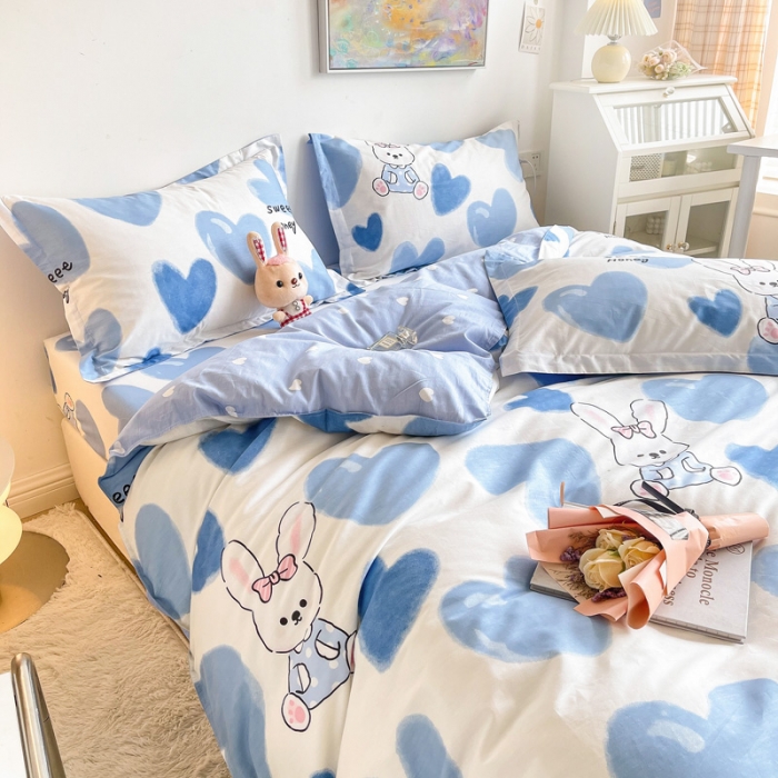 91家纺网 家纺一手货源 找家纺 绵庭 2022年秋冬全棉12868单品被套 小兔乖乖