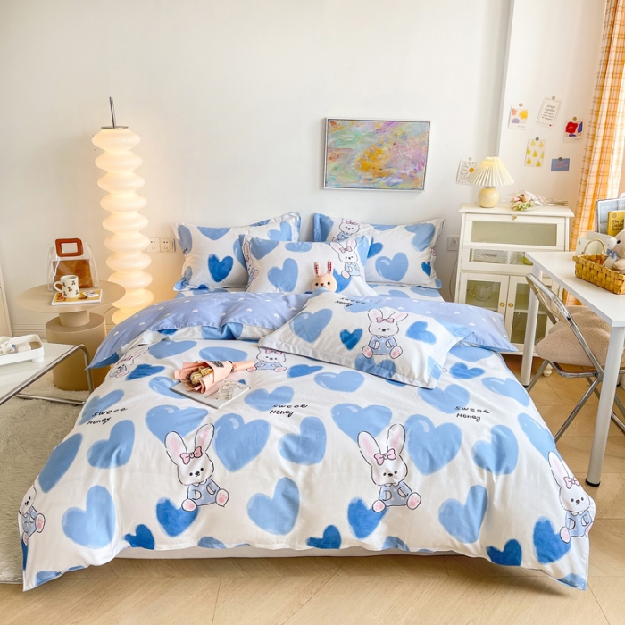 91家纺网 家纺一手货源 找家纺 绵庭 2022年秋冬全棉12868单品被套 小兔乖乖