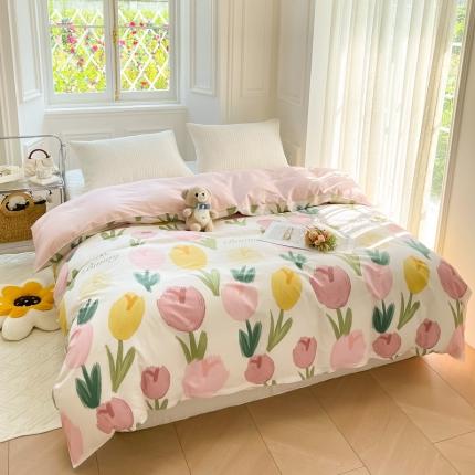 绵庭 2022年秋冬全棉12868单品被套 欣然花开