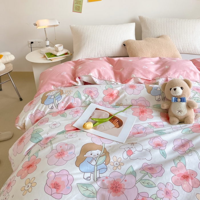 91家纺网 家纺一手货源 找家纺 绵庭 2022年秋冬全棉12868单品被套 樱之漫舞