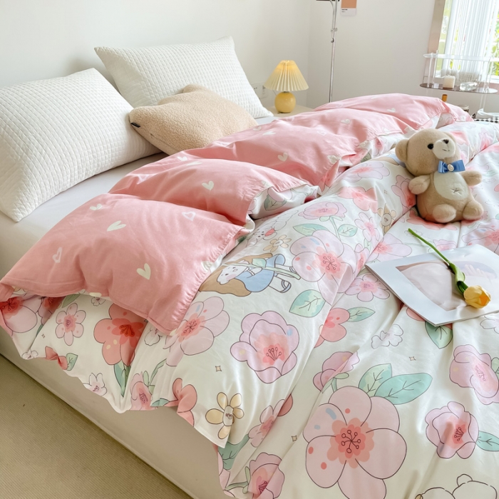 91家纺网 家纺一手货源 找家纺 绵庭 2022年秋冬全棉12868单品被套 樱之漫舞