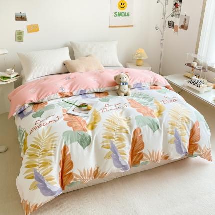 绵庭 2022年秋冬全棉12868单品被套 羽叶情