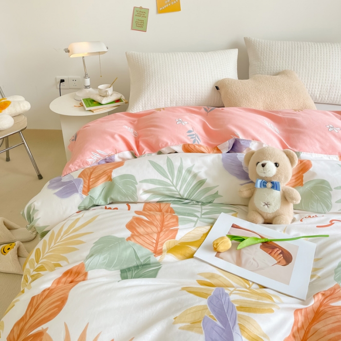 91家纺网 家纺一手货源 找家纺 绵庭 2022年秋冬全棉12868单品被套 羽叶情