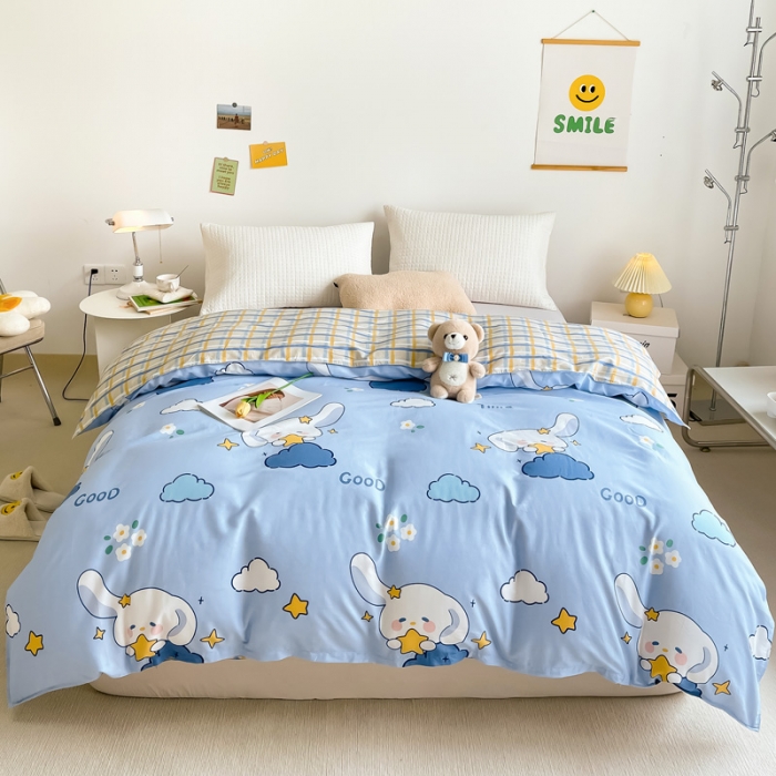 91家纺网 家纺一手货源 找家纺 绵庭 2022年秋冬全棉12868单品被套 月桂兔