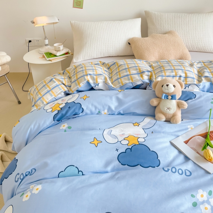 91家纺网 家纺一手货源 找家纺 绵庭 2022年秋冬全棉12868单品被套 月桂兔