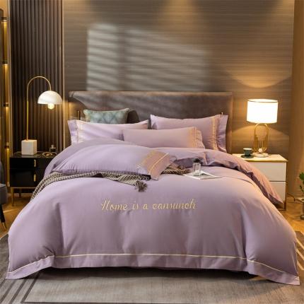 91家纺网 家纺一手货源 找家纺 （总）蓝米卡夫 2024新款全棉加厚磨毛刺绣套件系列