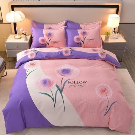 91家纺网 家纺一手货源 找家纺 （总）润淳 2025新款全棉磨毛四件套大版花纯棉加厚直播