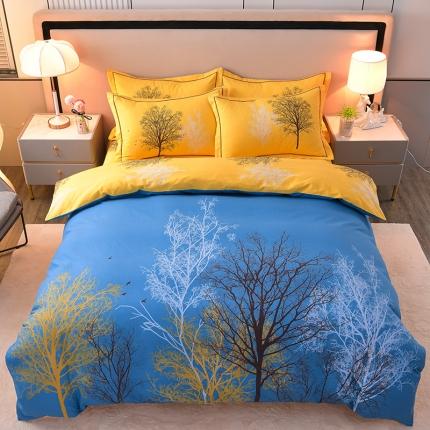 91家纺网 家纺一手货源 找家纺 （总）润淳 2025新款全棉磨毛四件套大版花纯棉加厚直播