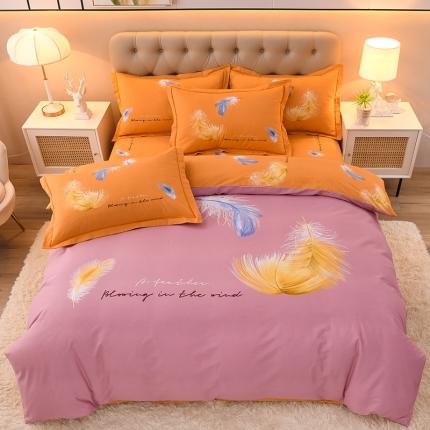 91家纺网 家纺一手货源 找家纺 （总）润淳 2025新款全棉磨毛四件套大版花纯棉加厚直播