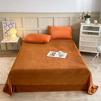 91家纺网 家纺一手货源 找家纺 （总）吾诺 2022 牛奶绒床单 单品 法莱绒吊边圆角床单