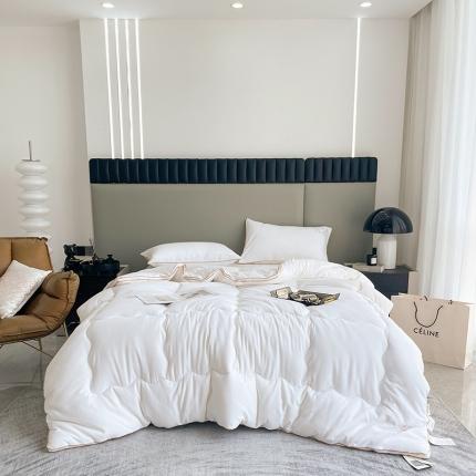 91家纺网 家纺一手货源 找家纺 匠心 2022新款超柔磨毛立体暖绒大豆冬被被子被芯 冬被白色