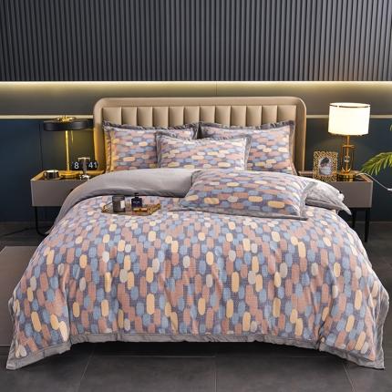 91家纺网 家纺一手货源 找家纺 （总）小牛席业 2022新款全削光牛奶绒四件套