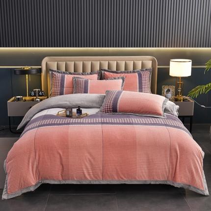 91家纺网 家纺一手货源 找家纺 （总）小牛席业 2022新款全削光牛奶绒四件套