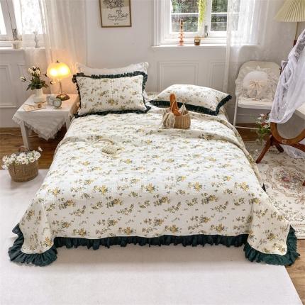 91家纺网 家纺一手货源 找家纺 菊上家纺 2023新款春法式复古风全棉床盖 小时光