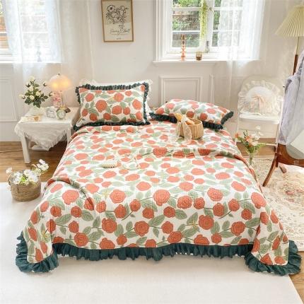 91家纺网 家纺一手货源 找家纺 菊上家纺 2023新款春法式复古风全棉床盖 慕时光