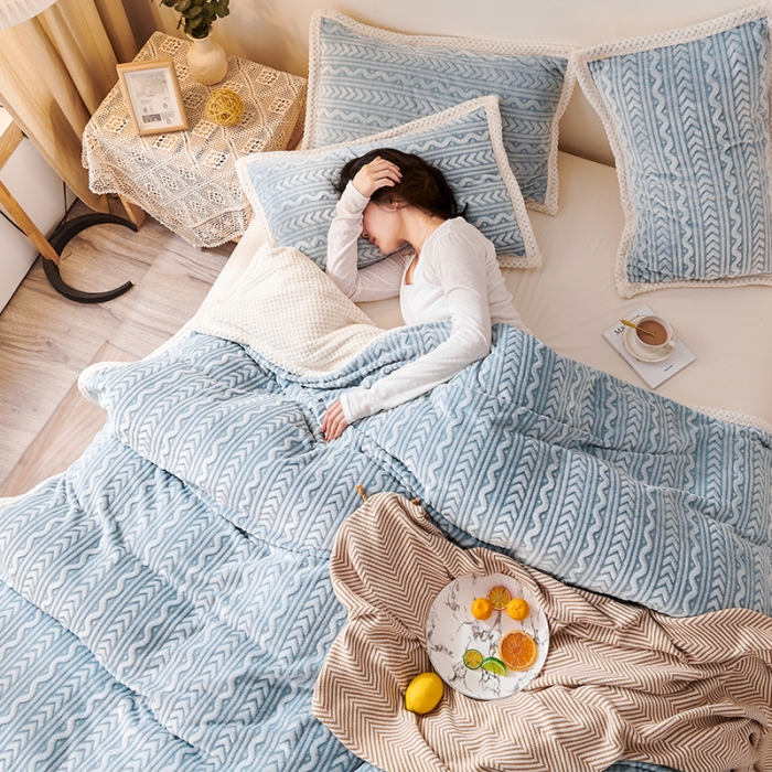 91家纺网 家纺一手货源 找家纺 （总）新月家纺 2022新款雪花绒多功能被套