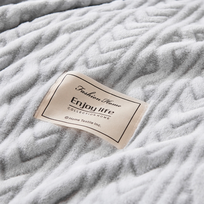 91家纺网 家纺一手货源 找家纺 新月家纺 2022新款雪花绒多功能被套 冷淡灰