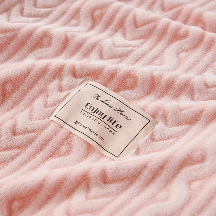 91家纺网 家纺一手货源 找家纺 新月家纺 2022新款雪花绒多功能被套 西瓜粉